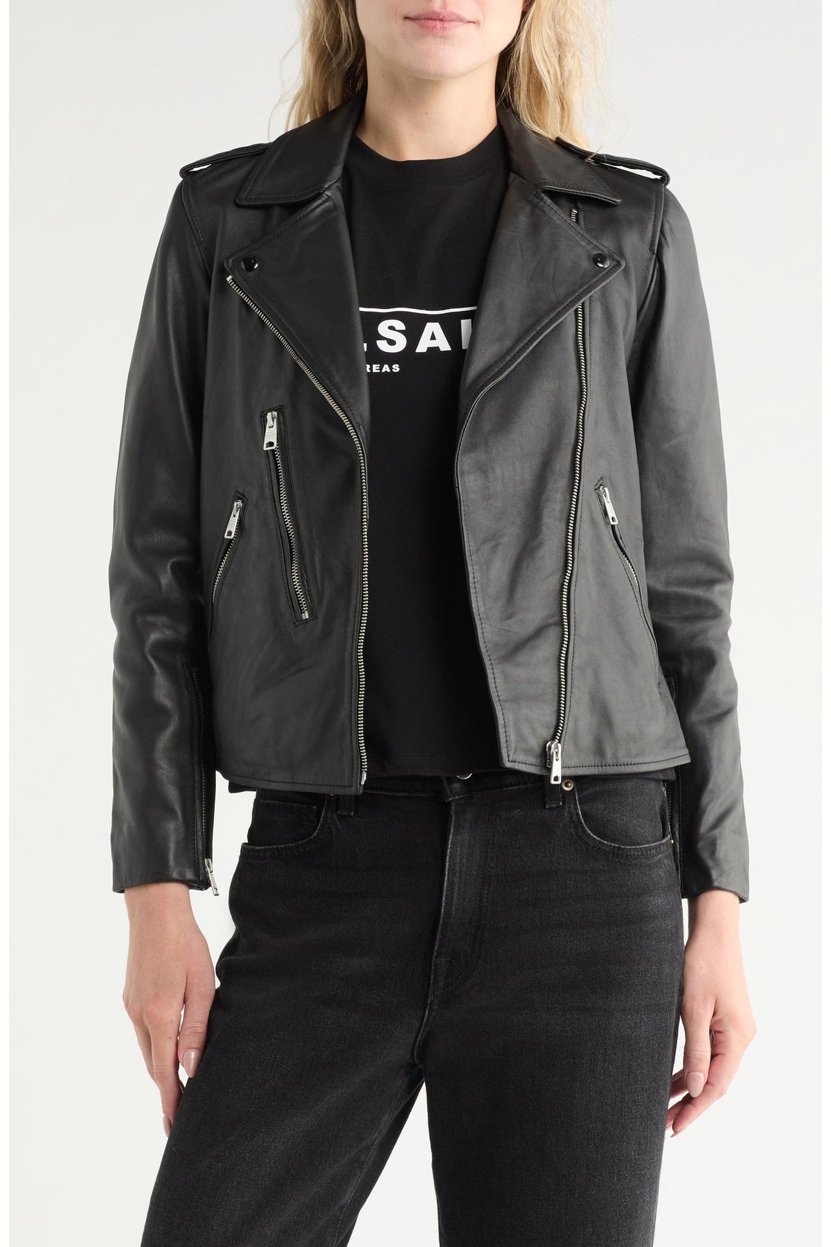Elva Leather Biker Jacket