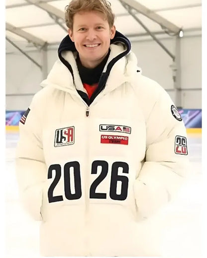 Evan Bates Winter Olympics 2026 Team USA Flagbearer Jacket
