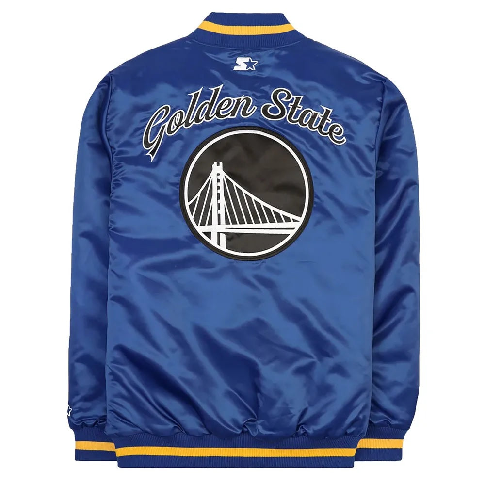 Exclusive Golden State Warriors Blue Jacket - back view