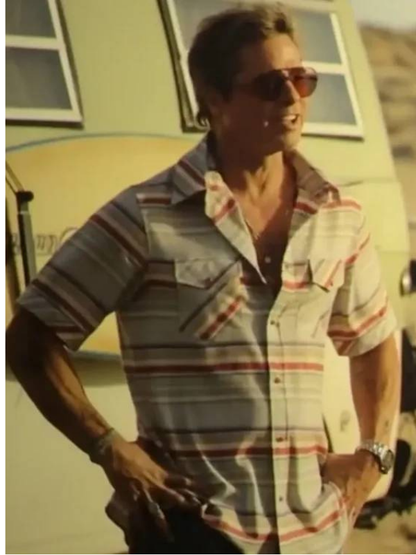 F1 The Movie Brad Pitt Stripe Shirt
