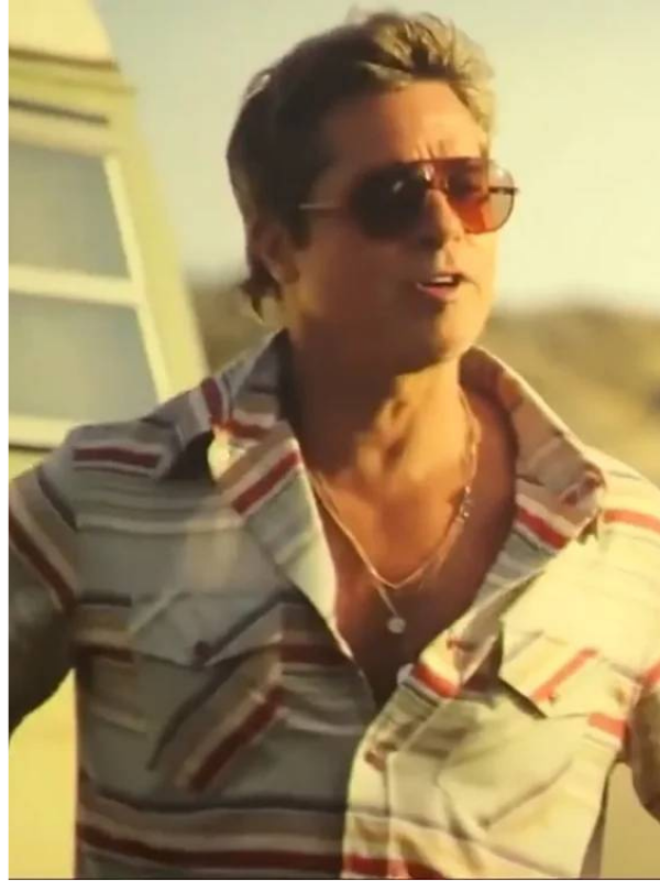 F1 The Movie Brad Pitt Stripe Shirt