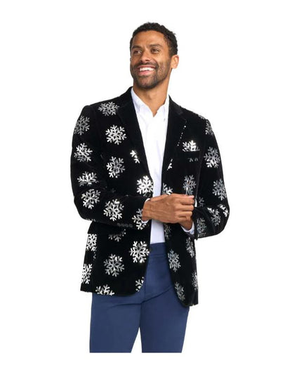 Finding Mr Christmas S02 Jonathan Bennett Snowflake Velvet Blazer