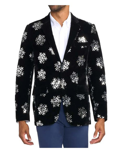 Finding Mr Christmas S02 Jonathan Bennett Snowflake Velvet Blazer