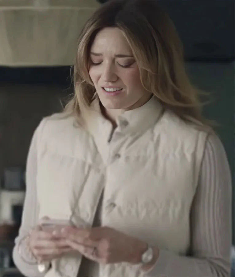 Friends Like Her 2025 Tess Haubrich Cream Puffer Vest