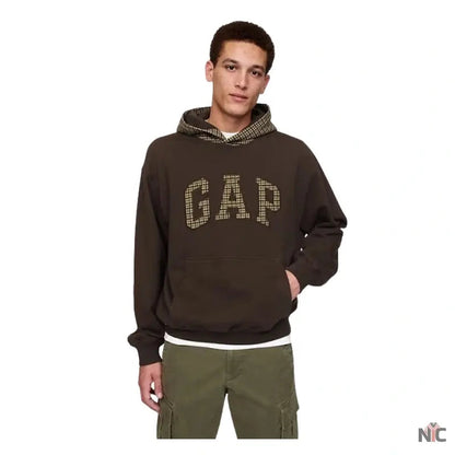 Gap Houndstooth Logo Hoodie Clanton Jacket