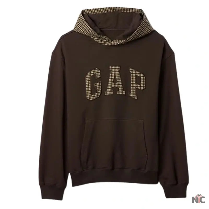 Gap Houndstooth Logo Hoodie Clanton Jacket