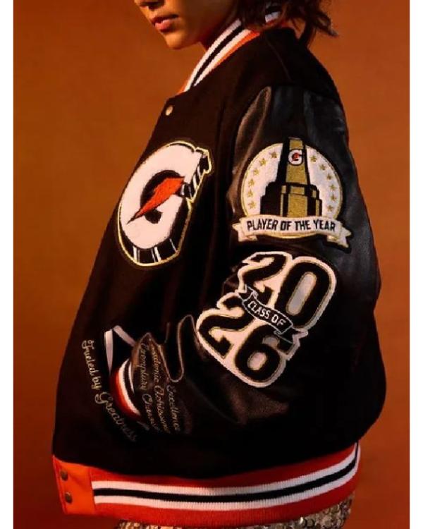 Gatorade Players of the Year 2026 Black Varsity Jacket - back view