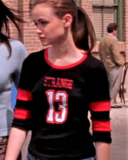 Gilmore Girls S03 Alexis Bledel Strange 13 American Football Top