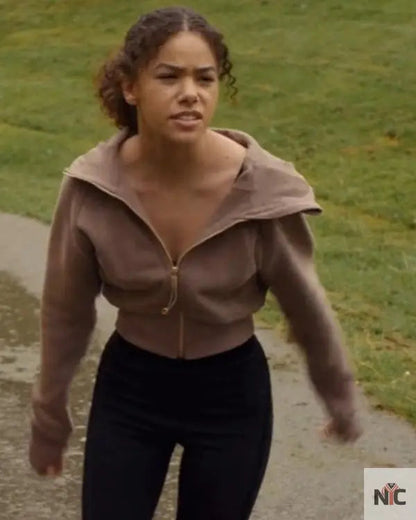 Ginny and Georgia Ginny Miller Brown Hoodie Clanton Jacket