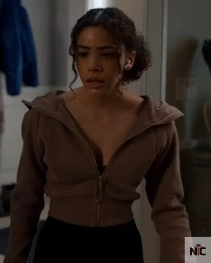 Ginny and Georgia Ginny Miller Brown Hoodie Clanton Jacket