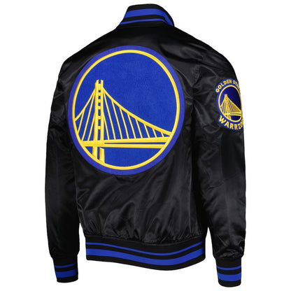 Golden State Warriors Mash Up Capsule Satin Jacket - back view