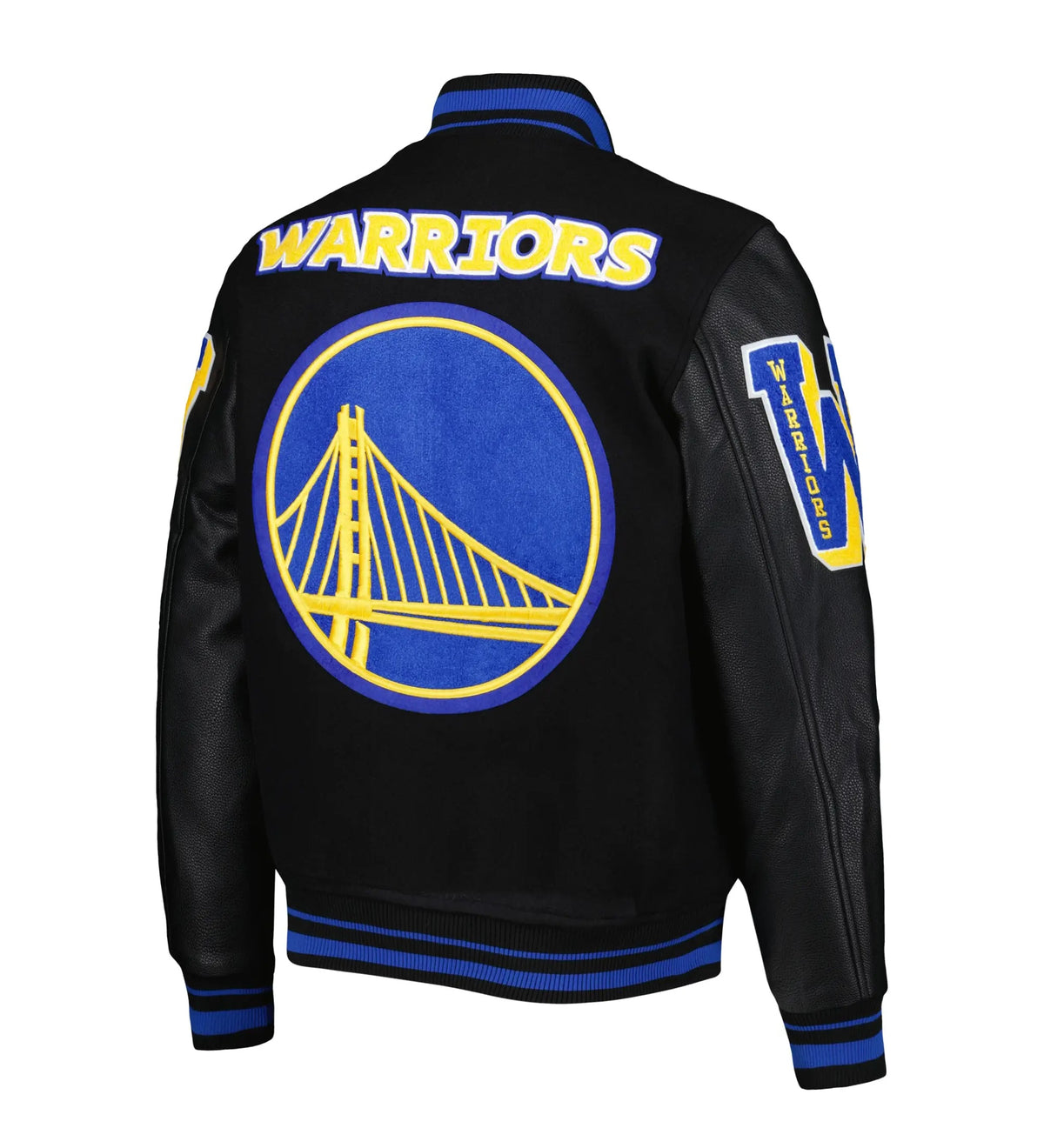 Golden State Warriors Mashup Varsity Jacket - back view