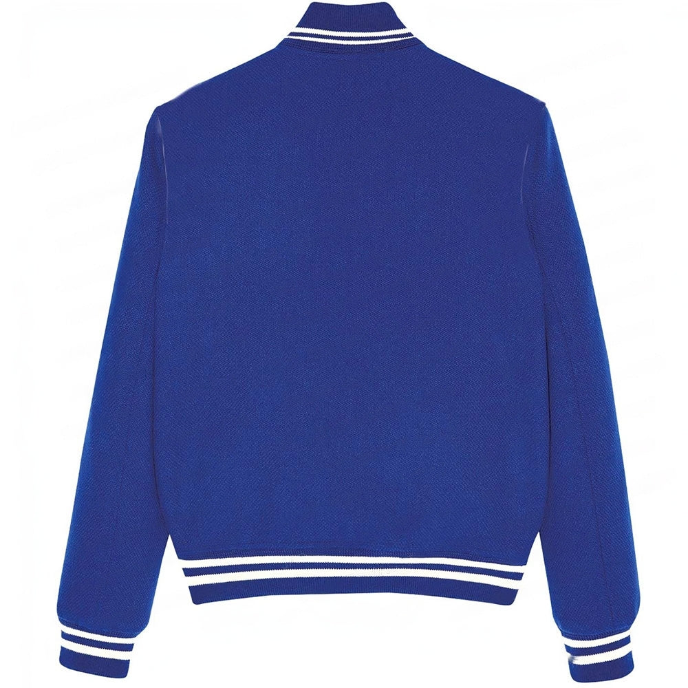 Golden State Warriors Royal Blue Varsity Jacket - back view