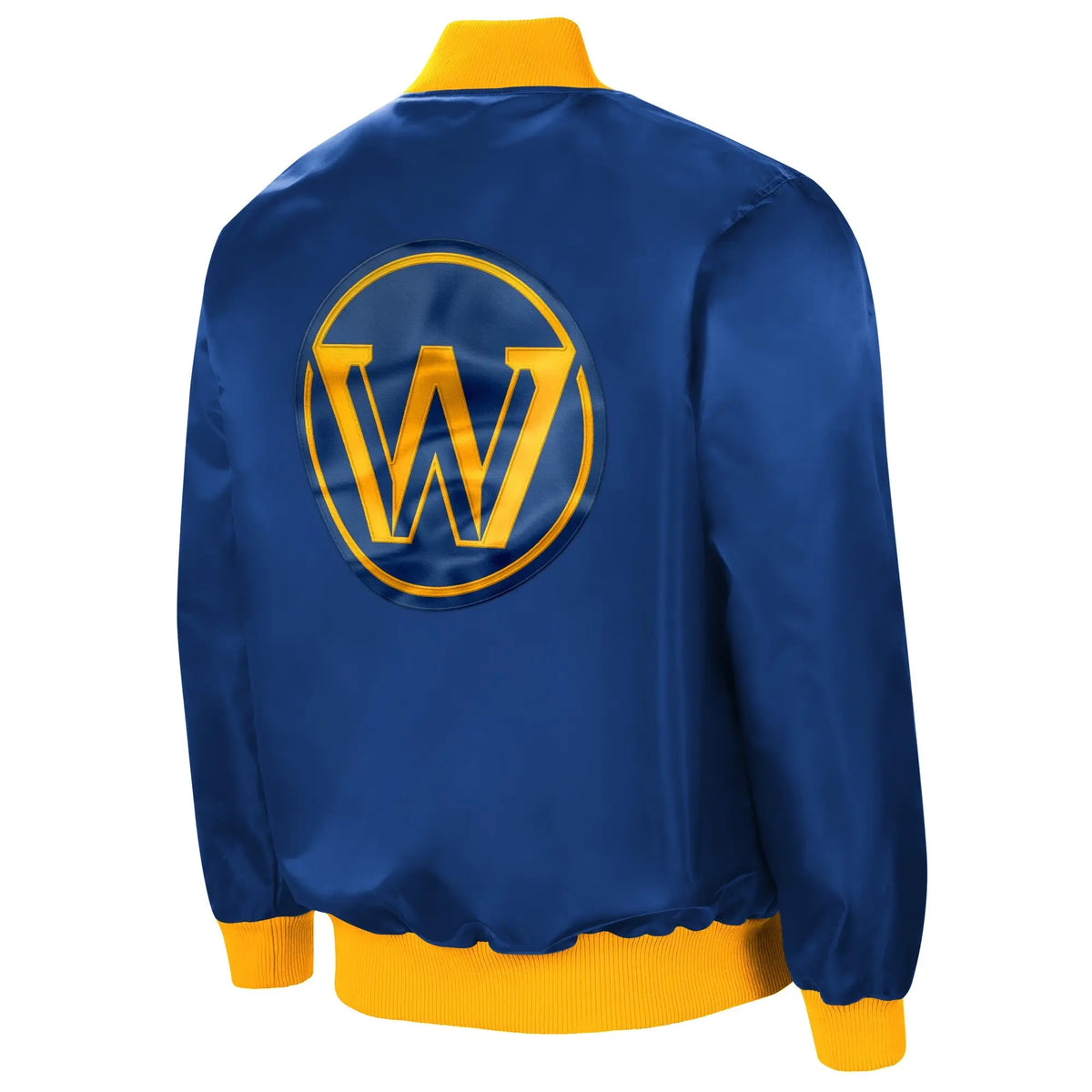 Golden State Warriors The Ambassador Satin Full-Zip Jacket - back view