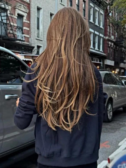 Good Girls Go To New York Navy Zip Hoodie - view 3
