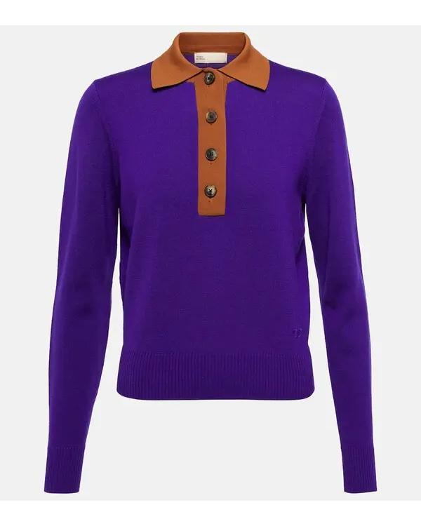 Sophie Flay Good Morning America 2026 Purple Polo Sweater - front view