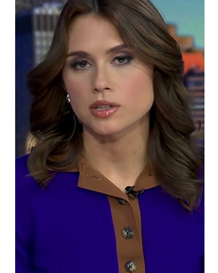 Sophie Flay Good Morning America 2026 Purple Polo Sweater