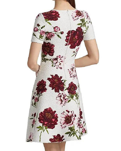 Good Morning America Linsey Davis White Floral Dress Clanton Jacket