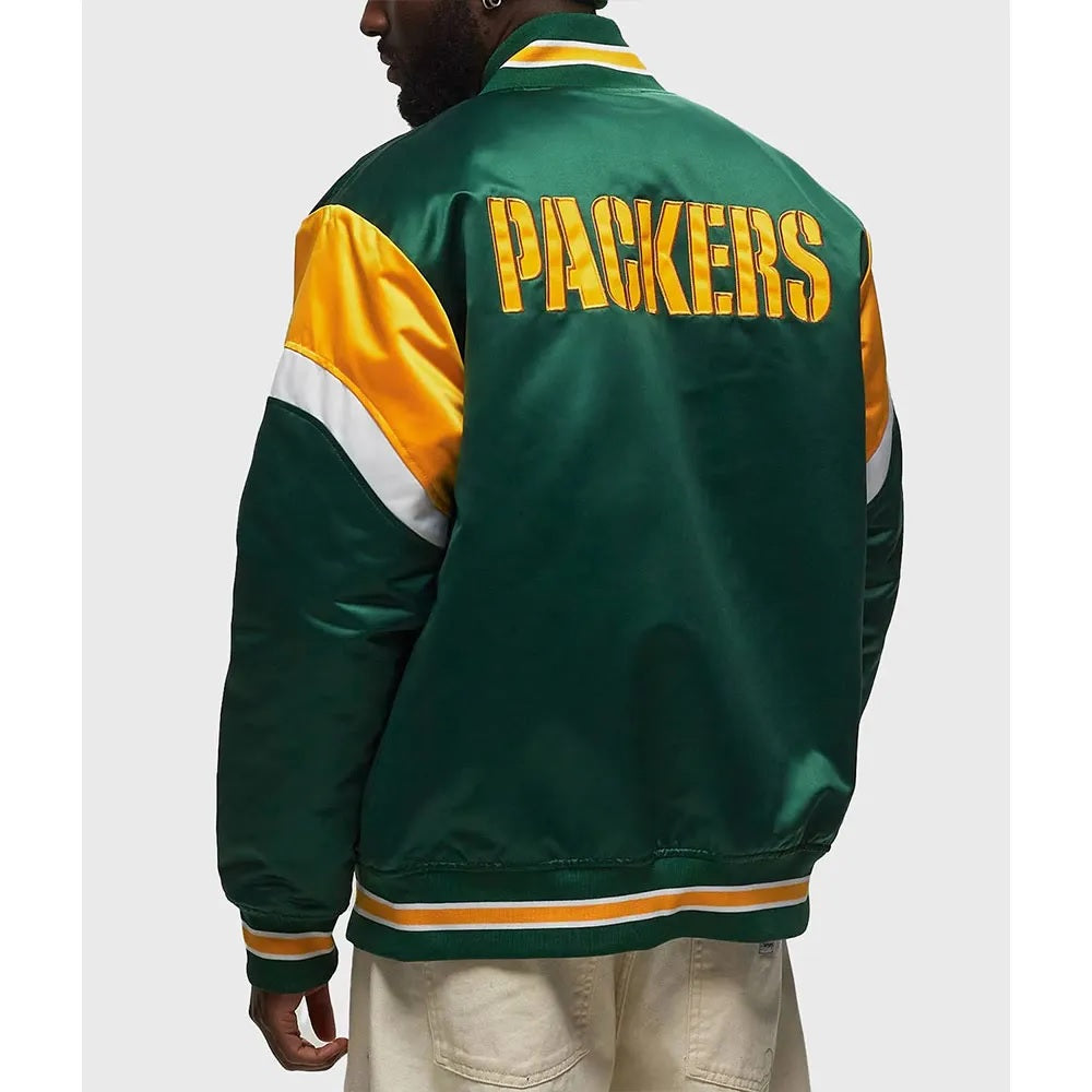 Green Bay Packers Heavyweight Green Satin Jacket