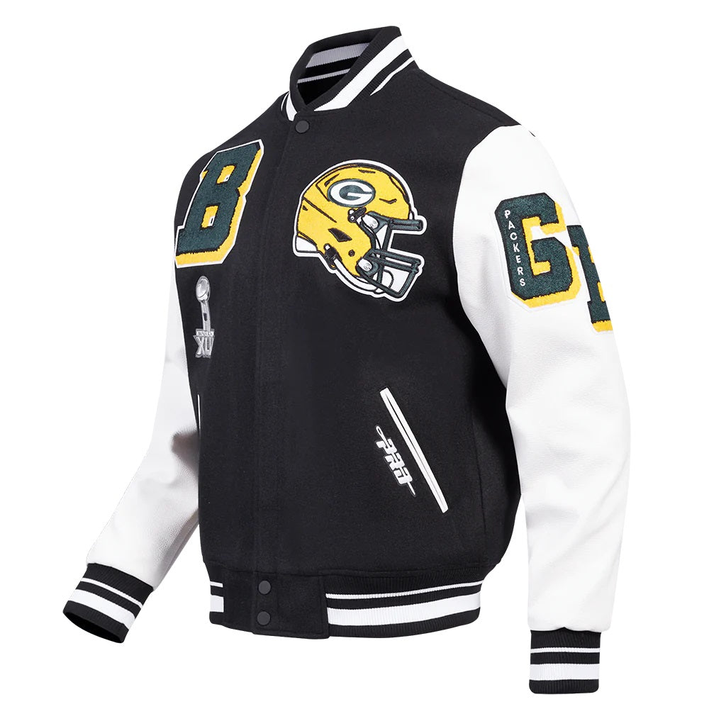 Green Bay Packers Mashup Varsity Jacket - back view