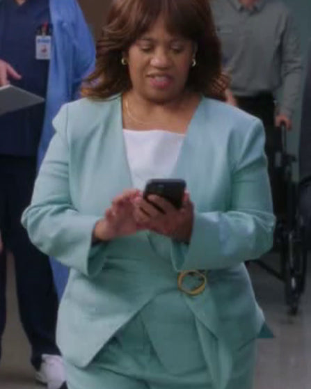 Chandra Wilson Greys Anatomy S23 Buckled Wrap Blazer