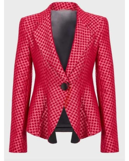 Ted Lasso S04 Hannah Waddingham Pink Printed Blazer - view 3
