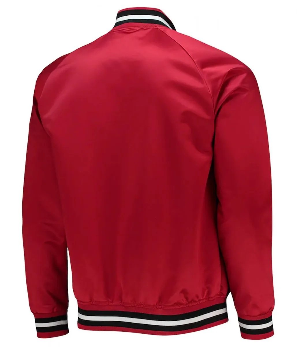 Hardwood Classics Miami Heat Red Jacket - back view