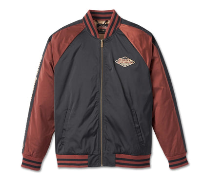 Harley Davidson 120th Anniversary Satin Varsity Jacket
