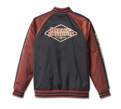 Harley Davidson 120th Anniversary Satin Varsity Jacket