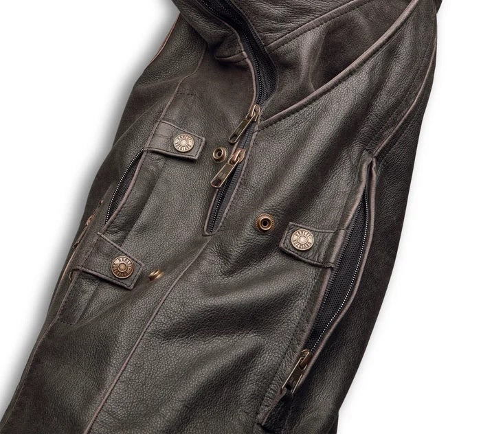 Harley Davidson Triple Vent System Trostel Leather Jacket