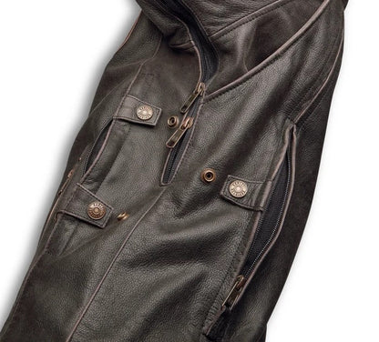 Harley Davidson Triple Vent System Trostel Leather Jacket