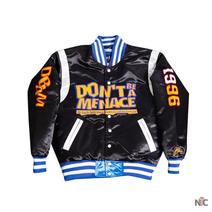 Headgear Classic Black Don’t Be a Menace Satin Jacket Clanton Jacket