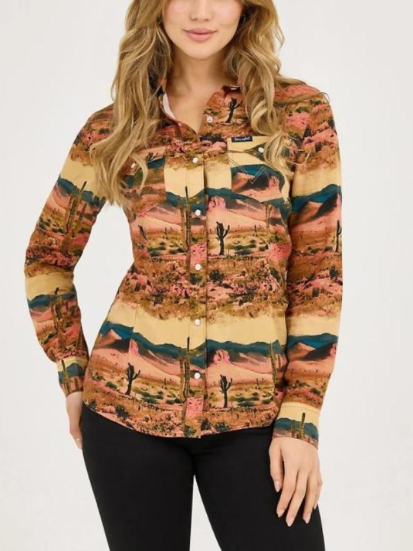Brynn Godenir Heartland Season 20 Landscape Print Shirt