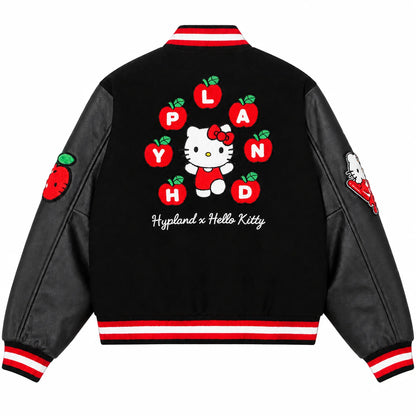 Hello Kitty Apples H Letterman Jacket - back view