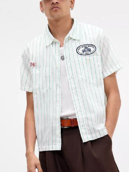 Hollywood Arts 2026 Stripe Short Sleeve White Shirt - view 2