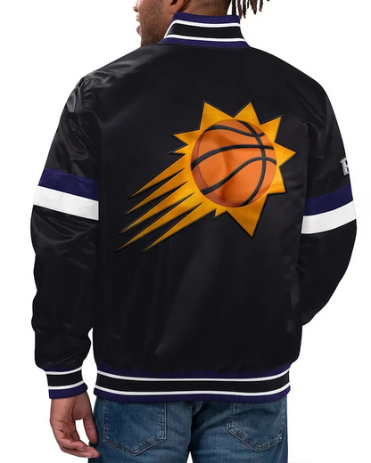 Home Game Phoenix Suns Black Jacket - back view