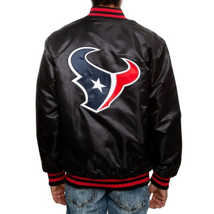 Houston Texans Black Satin Jacket - alternate view