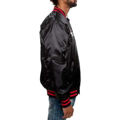 Houston Texans Black Satin Jacket - side view