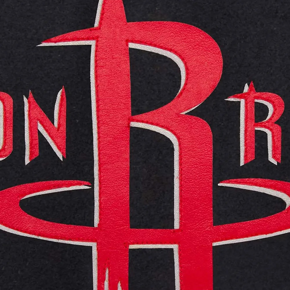 Houston Rockets Black and White Varsity Jacket