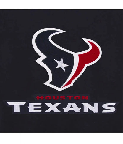 Houston Texans Navy Blue Bomber Wool Jacket