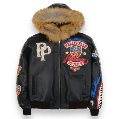 Pelle Pelle American Bruiser Black Hooded Jacket