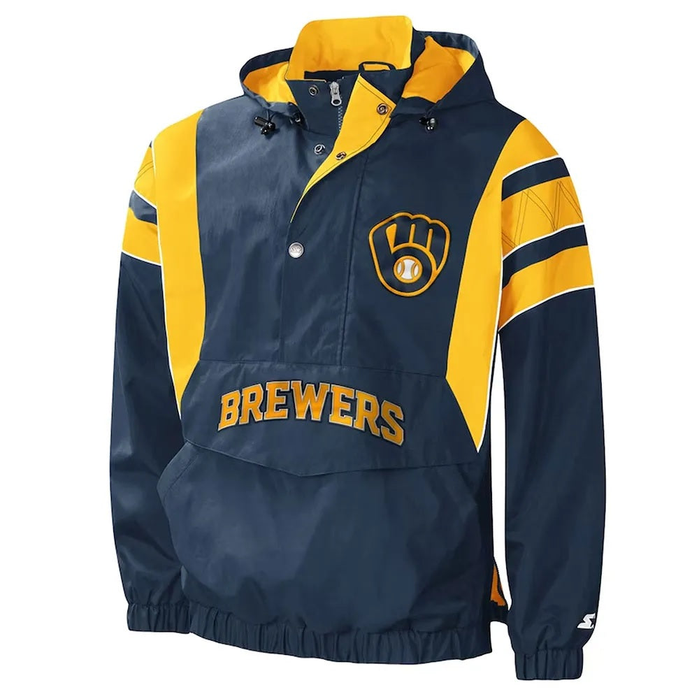Impact Milwaukee Brewers Half-Zip Hoodie Jacket