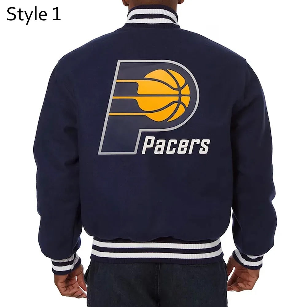 Indiana Pacers Varsity Navy Wool Jacket