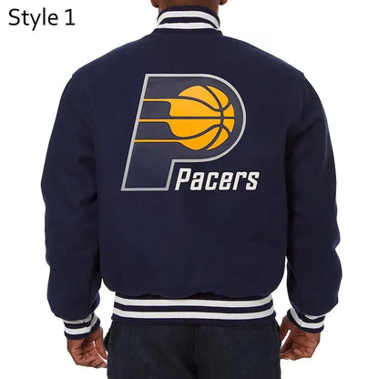 Indiana Pacers Varsity Navy Wool Jacket