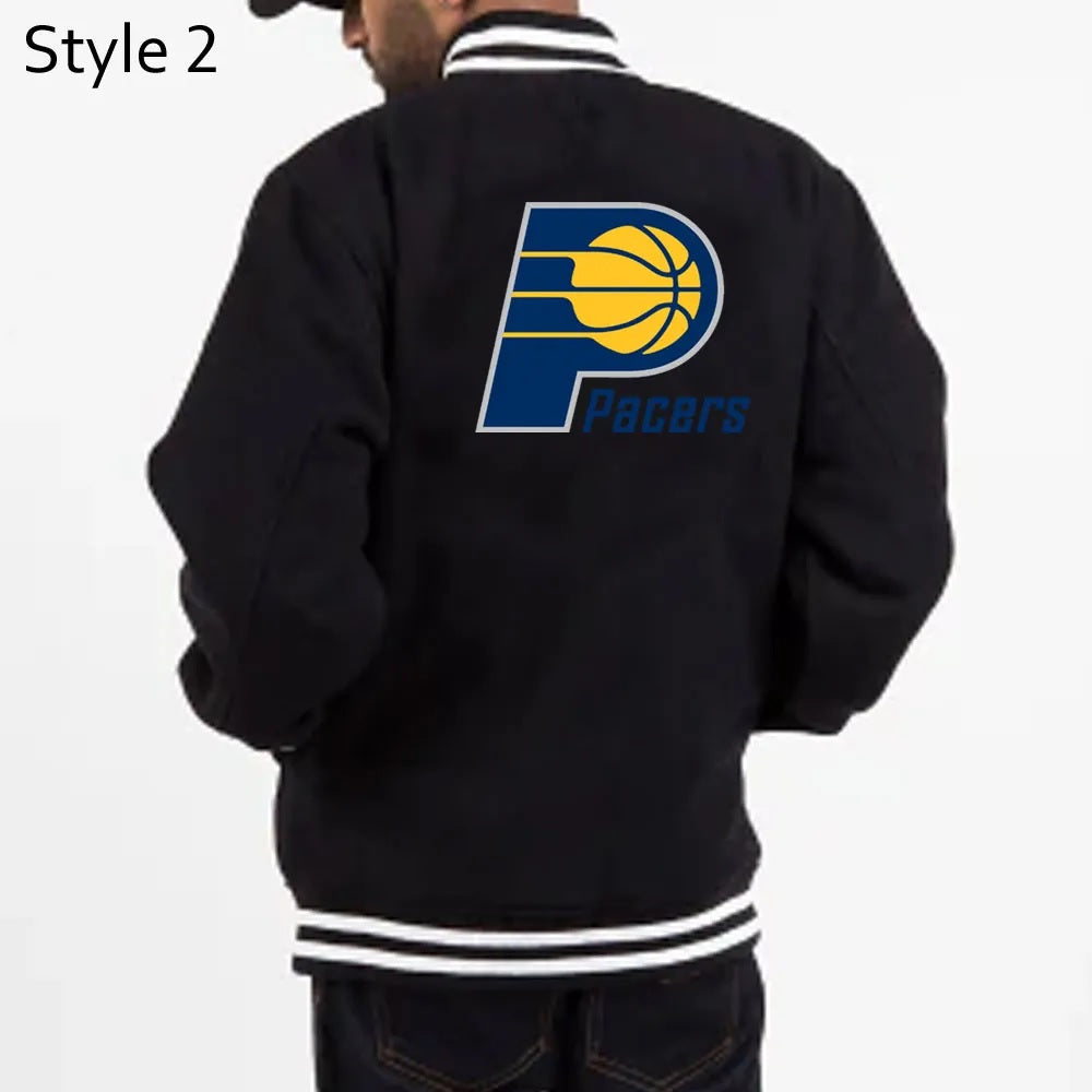 Indiana Pacers Varsity Navy Wool Jacket