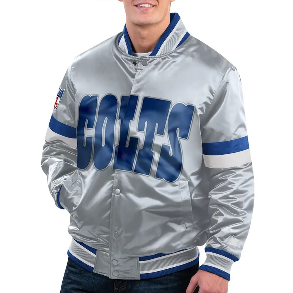 Indianapolis Colts Gridiron Classics Home Game Satin Jacket