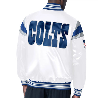 Indianapolis Colts Starter Vintage Satin Varsity Jacket - back view