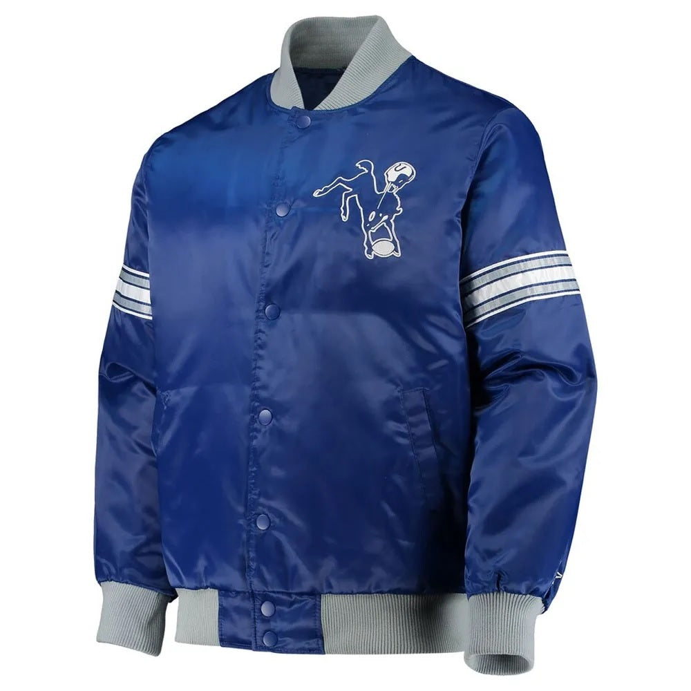 Indianapolis Colts The Tradition II Team Satin Jacket - back view