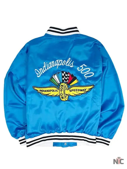 Indianapolis Motor Speedway 70’s Satin Bomber Jacket Clanton Jacket