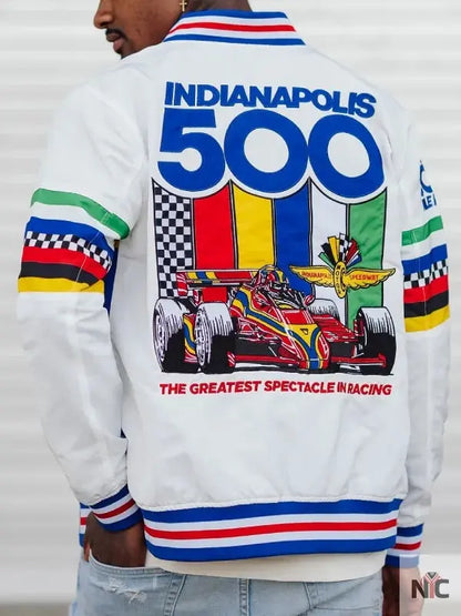Indianapolis Motor Speedway Indy 500 Bomber Jacket Clanton Jacket